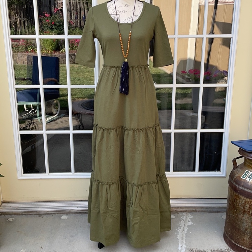 Matilda Jane Olive Brand New Day Maxi Dress